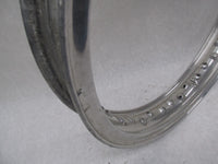 Vintage Polished Aluminum 40 Spoke Motorcycle Wheel Rim 2.25 x 18" 2.25x18