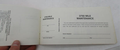 Harley-Davidson Original Genuine AMF Owners Warranty & Maintenance Manual Book