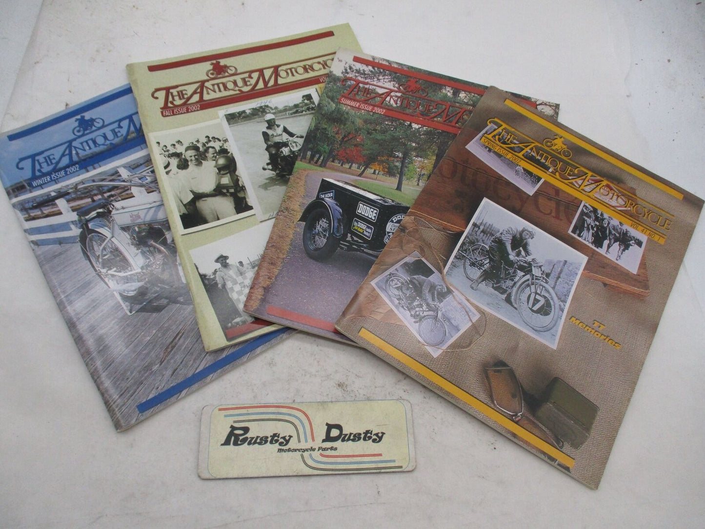 Complete Set of 4 The Antique Motorcycle Magazines All Issues from 2002 Vol. 41
