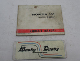 Vintage Honda OEM Original 1972 350 CB350F Owner's Manual
