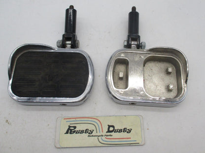Harley Davidson Pair of Passenger Heel / Toe Floorboards With Mounting Brackets