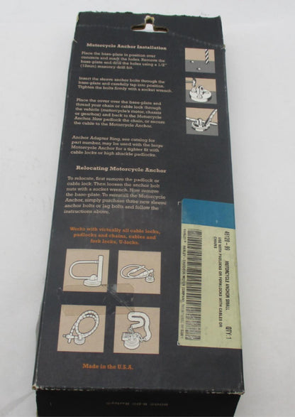 Harley Davidson Genuine NOS Anti-Theft Motorcycle Anchor Small Fit 46120-99