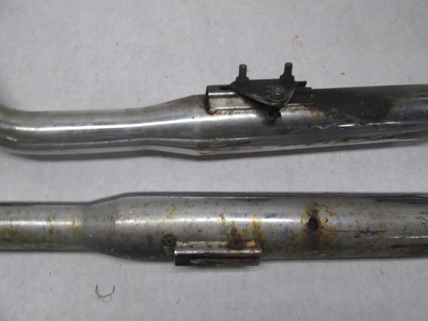 Set of Harley Davidson Shovelhead Vintage Slash Cut Drag Pipes