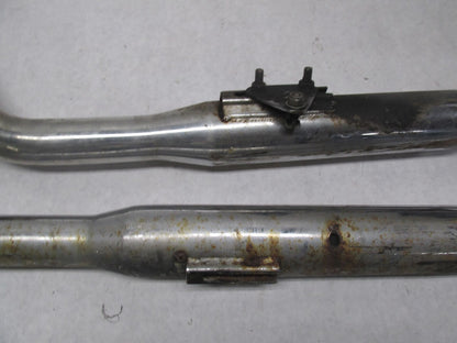 Set of Harley Davidson Shovelhead Vintage Slash Cut Drag Pipes
