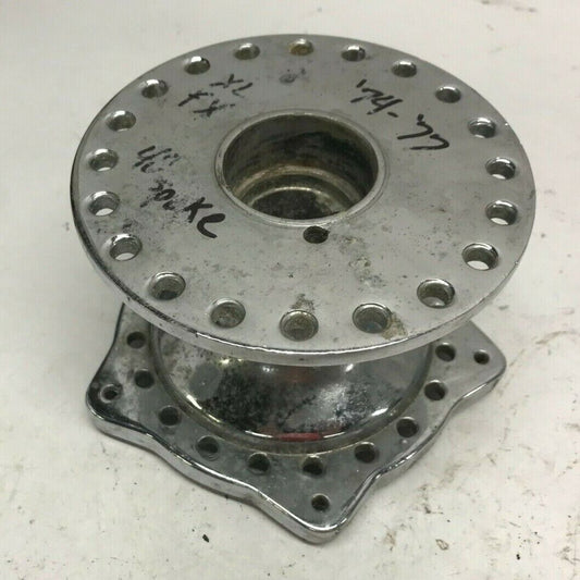 HARLEY IRONHEAD SHOVELHEAD 40 SPOKE FRONT WHEEL HUB Chrome 1974-1977 FX XL