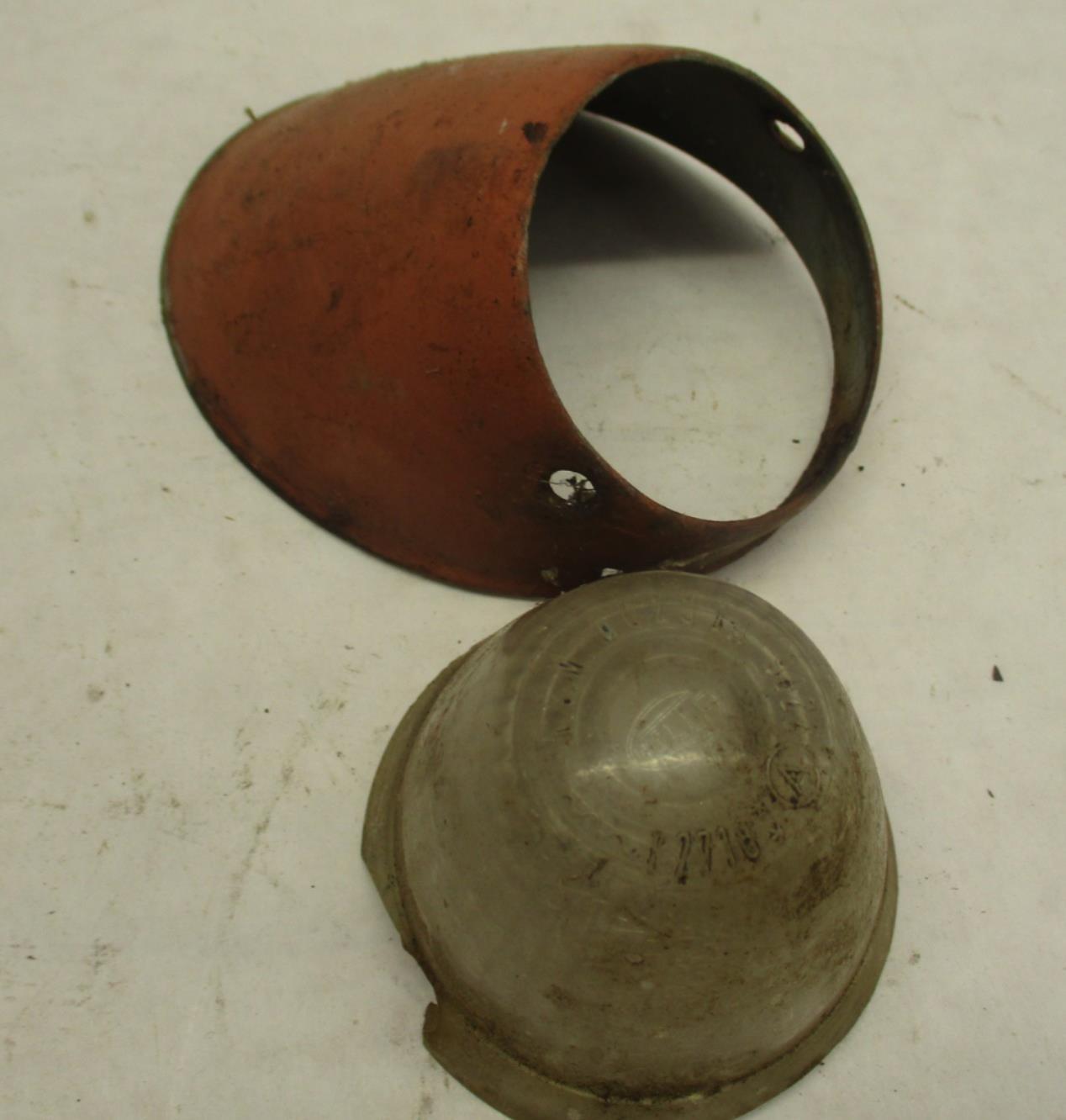 Set of Vintage Antique Hella Marker Fender Lights Housings Harley Automobile