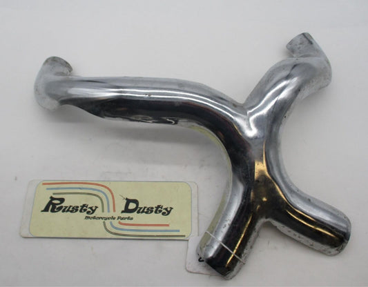 Harley Davidson Sportster Ironhead Chrome Siamese Exhaust Heat Shield