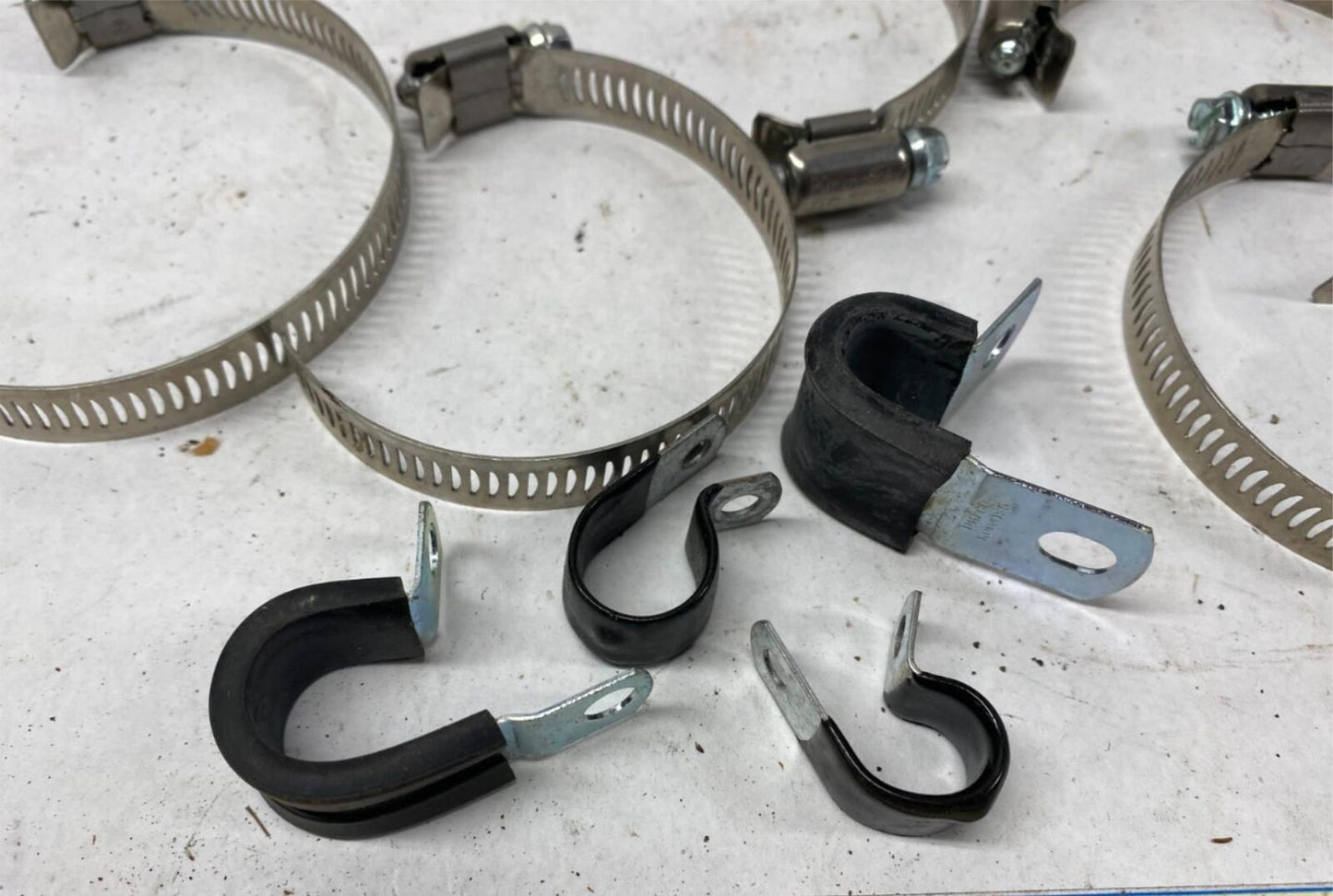 Mixed Lot of Harley Exhaust Heat Shield Clamp Hose Clamps