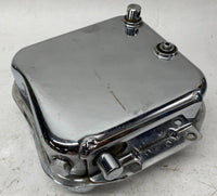 Harley Davidson Chrome Shovelhead Oil Tank w/ Temp Gauge Cap Late 70's 80's