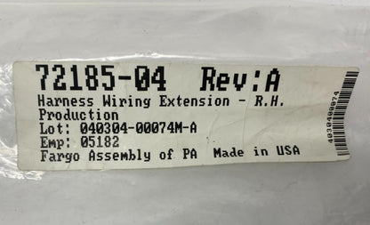 Harley Davidson Genuine Right Hand Wiring Harness Extension 72185-04