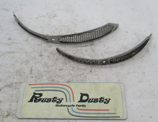 Pair of BSA Triumph Air Scoops Gauze Leading Shoe Brake Plate 37-3444