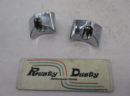 Pair of Harley Davidson Chrome Curved Clamp Covers