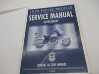 Harley Davidson Official 1998 Police Service Manual Supplement 99483-98SP