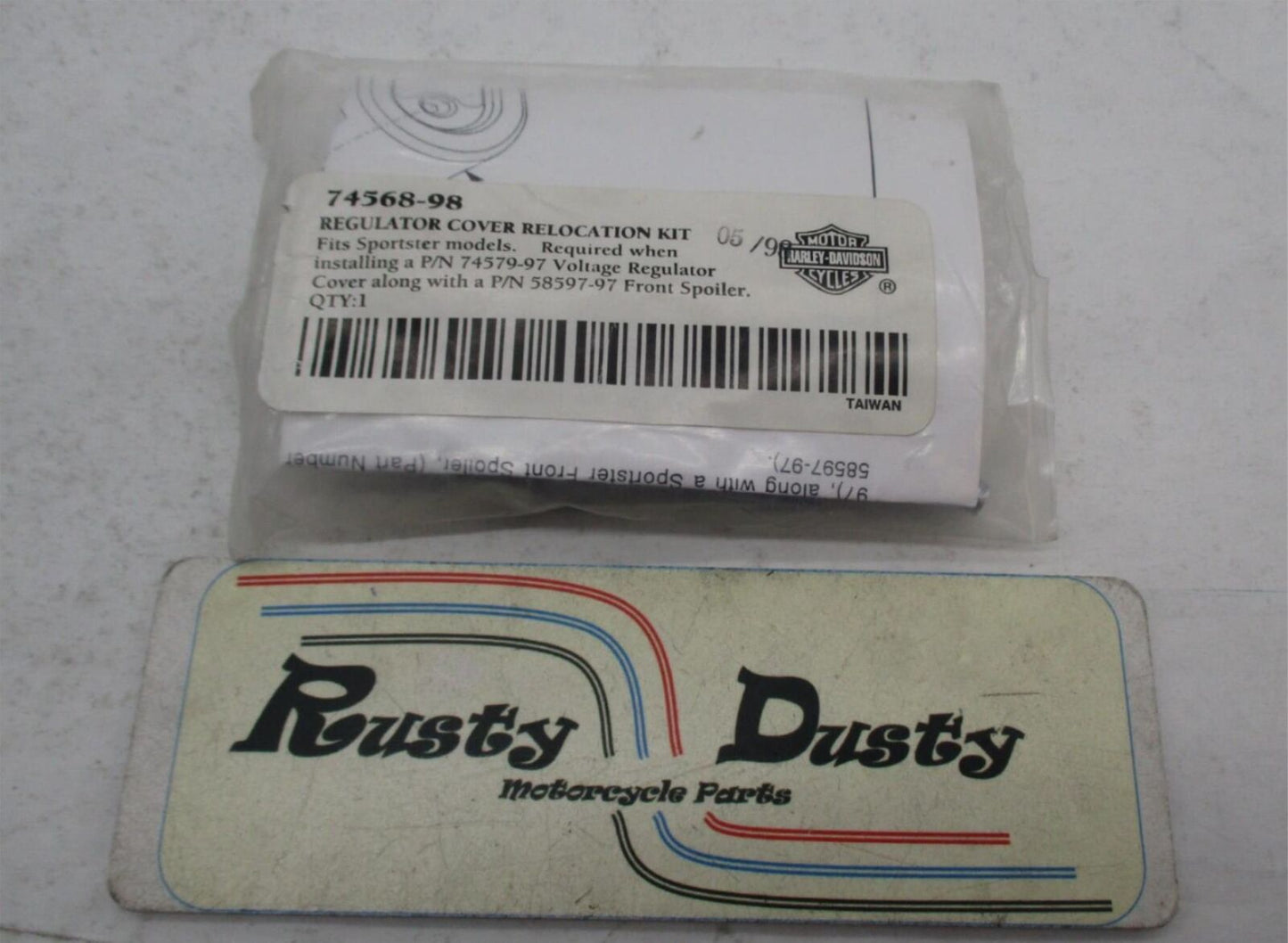 Harley Davidson Genuine NOS Relocation Kit Regulator Cover 74568-98