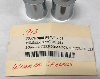 Wimmer Chrome Spacers W01-155 .913 Harley Chrome