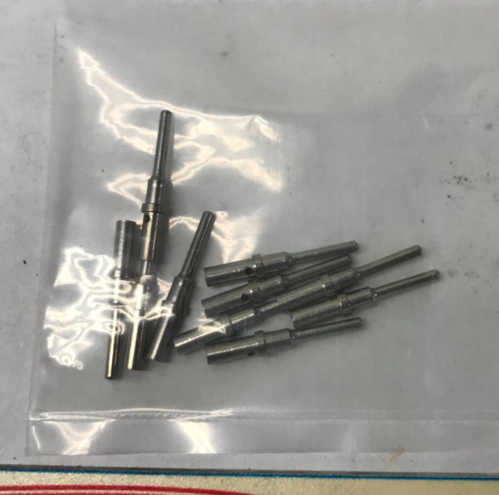 Lot (10) Deutcsh Solid Crimp Type Electrical Pins