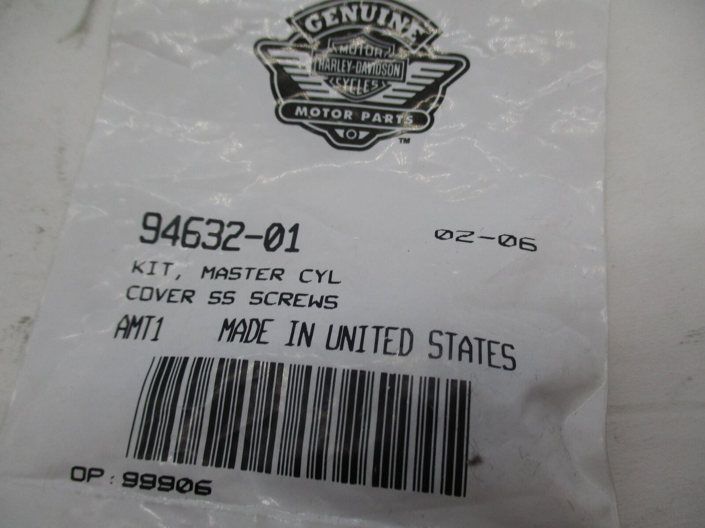 Lot of 4 Harley Davidson Genuine NOS Master Cylinder Cover Screws 94632-01