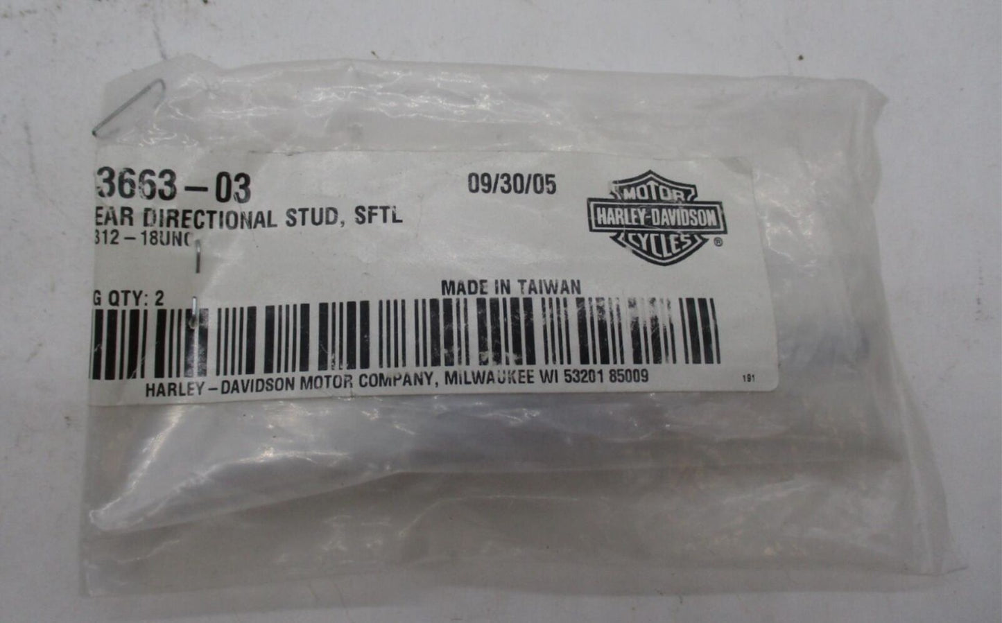 Harley Davidson Genuine NOS Softail Turn Single Rear Directional Stud 53663-03