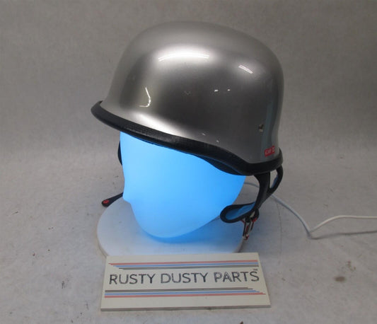 Outlaw Silver G103 Extra Small XS DOT Motorcycle Half Helmet