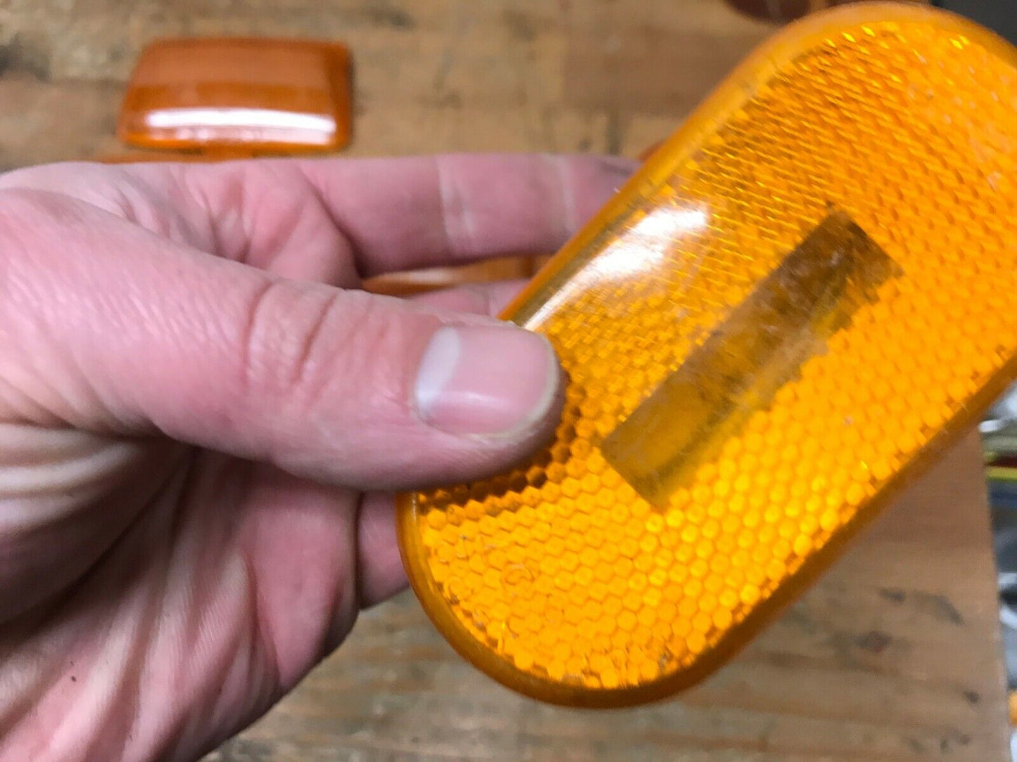 Lot of Harley Davidson Fender Light Cover Lenses Amber PM 1735-15 Grote 9020