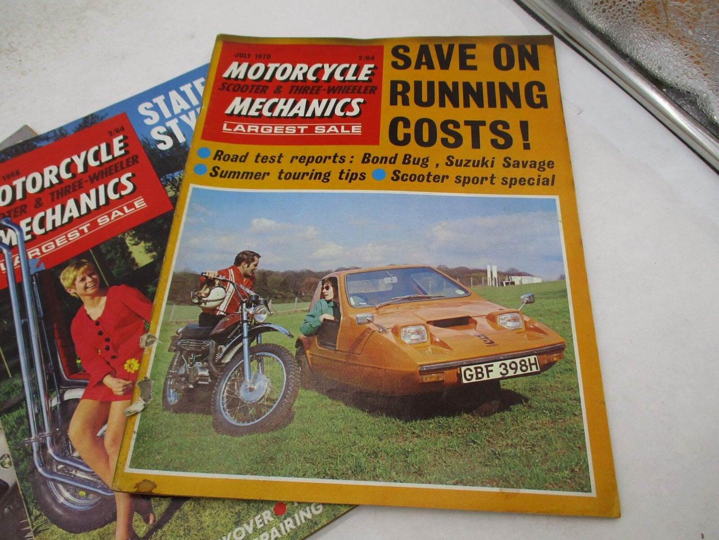 Lot of 3 Vintage Motorcycle Mechanics Magazines Sep & Oct 1968 July 1970