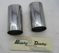 Pair of Harley Davidson Softail Brushed Fork Covers Cowbells