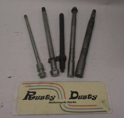 Mixed Lot of (5) Harley Front Rear Wheel Axles Softail Dyna sportster #4