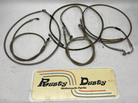 Large Mixed Lot of Harley Russell & Goodridge Steel Braided Brake Lines