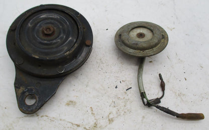 Lot of 2 Vintage Unmarked Motorcycle Horns