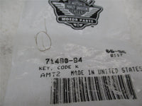 Harley Davidson Genuine NOS Key Set 71490-94 Code: K