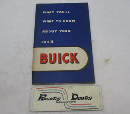 Vintage What You Want to Know Guide About Your 1946 Buick Book Manual