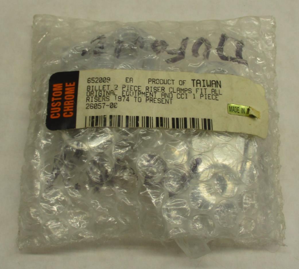Dusty Riser Harley Davidson Custom Chrome Billet 2 Piece Riser Clamps OEM 26057-00 ...