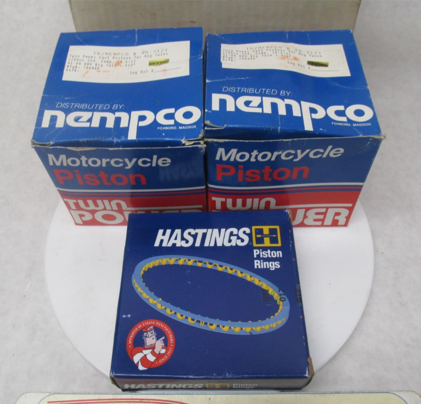Pair of Twin Power Cast Piston & Rings Harley Davidson 1200cc +.010" 22143-55B