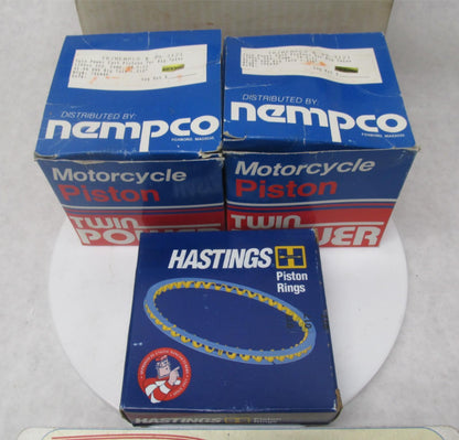Pair of Twin Power Cast Piston & Rings Harley Davidson 1200cc +.010" 22143-55B