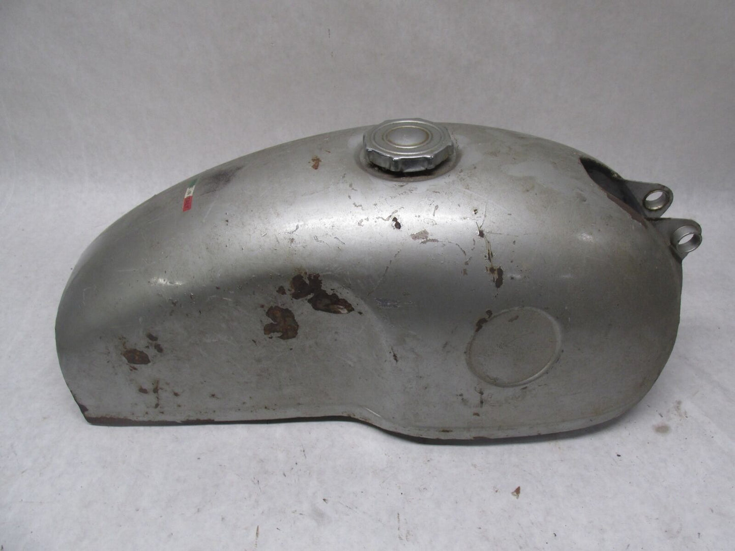 Vintage Italian Made in Itlay Silver Cafe Racer Motorcycle Gas Tank Gilera ?