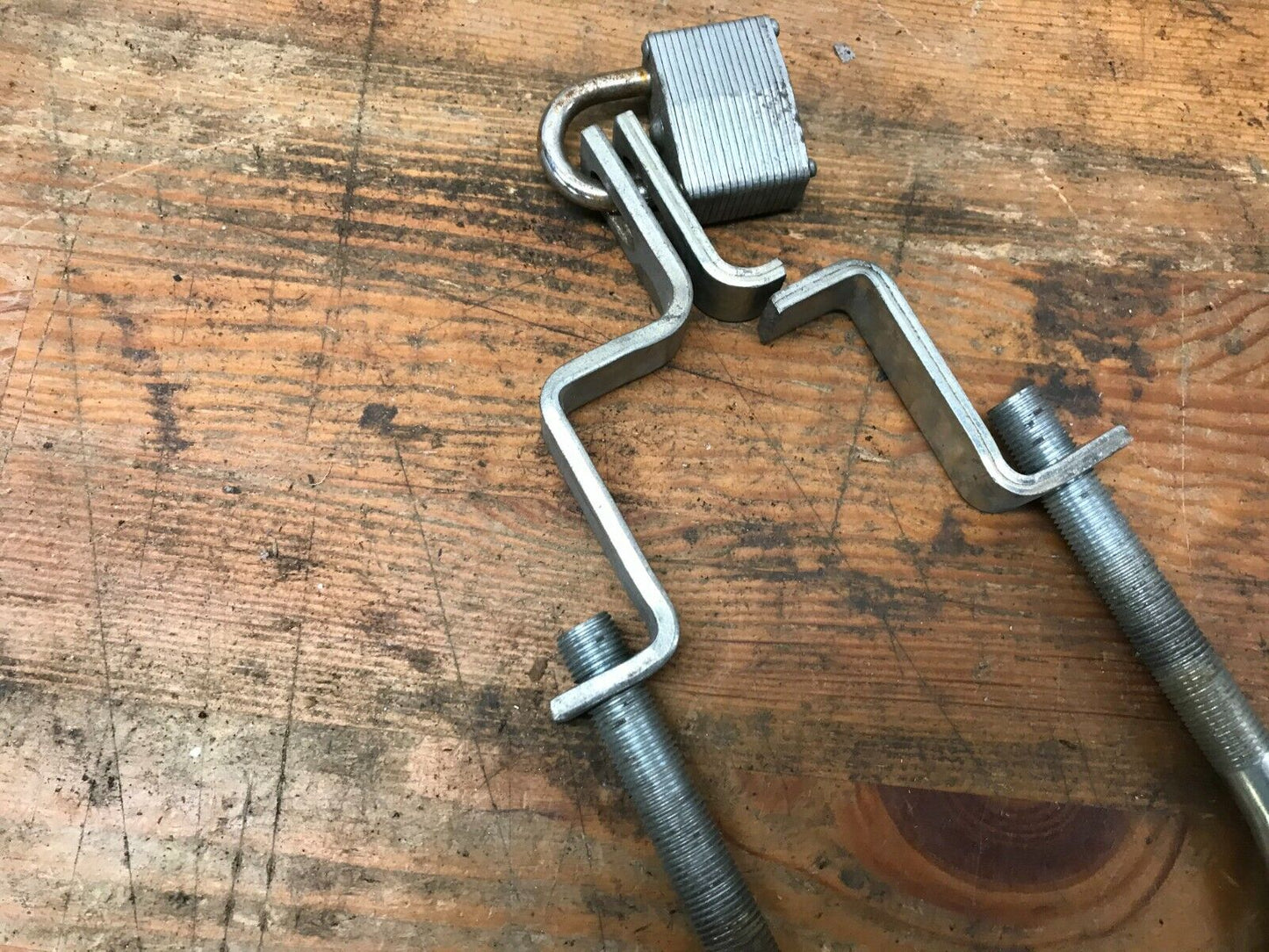 Vintage Motorcycle "Universal Front Wheel Lock Broken For Parts