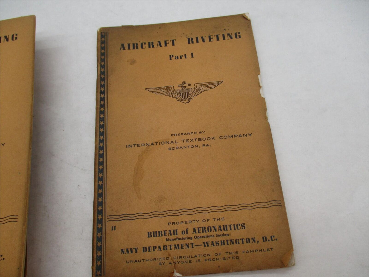 Lot of Vintage Bureau of Aeronautics Manuals Aircraft Riveting & More