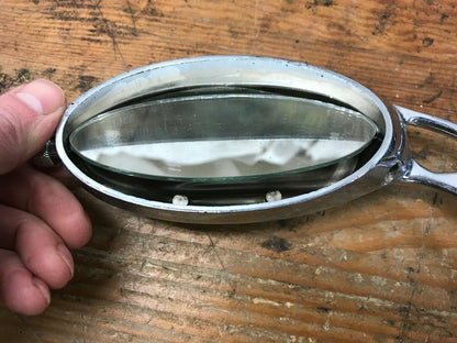Harley Left side Rear View Mirror Chrome Slotted Arm with Unique Tilting Mirror