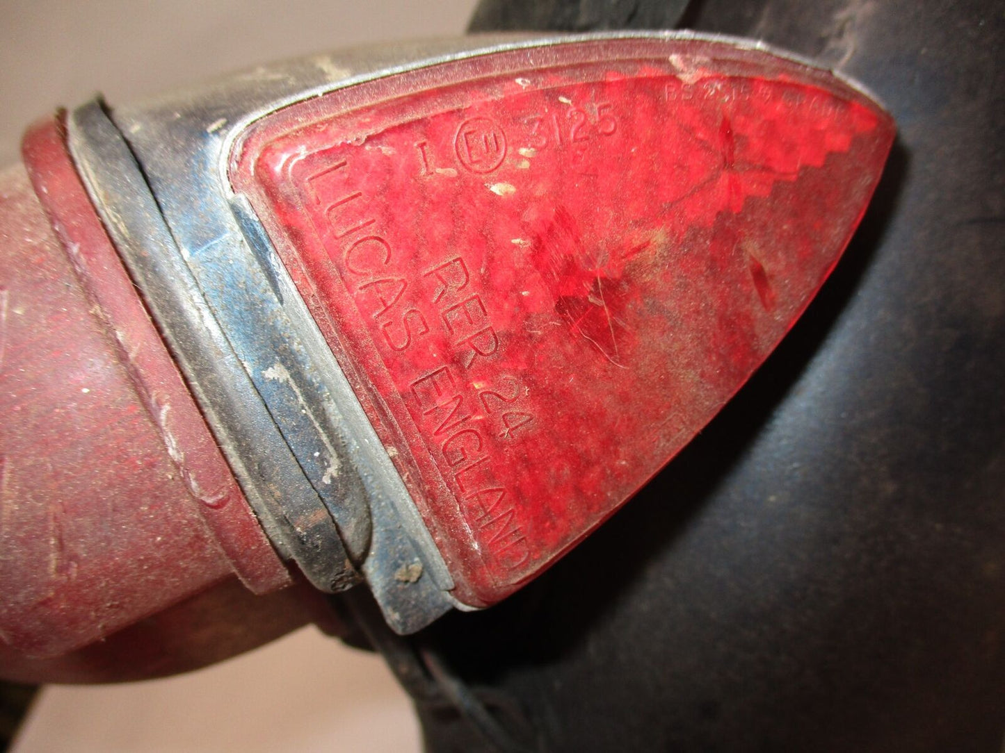 Triumph Rear Fender Blue w/ Lucas England Taillight 6"