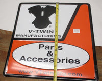 Harley Davidson V-Twin Manufacturing Parts & Accessorie Tin Sign 17.5" x 17.5"