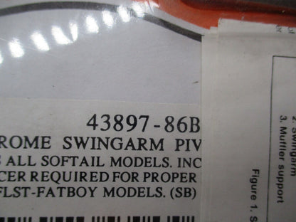 Harley Davidson Genuine Swing Arm Pivot Covers 43897-86B