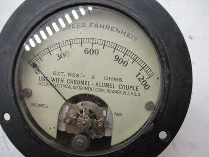 Weston Electrical Model 301 Thermometer Degrees Fahrenheit 0-100 Meter Gauge