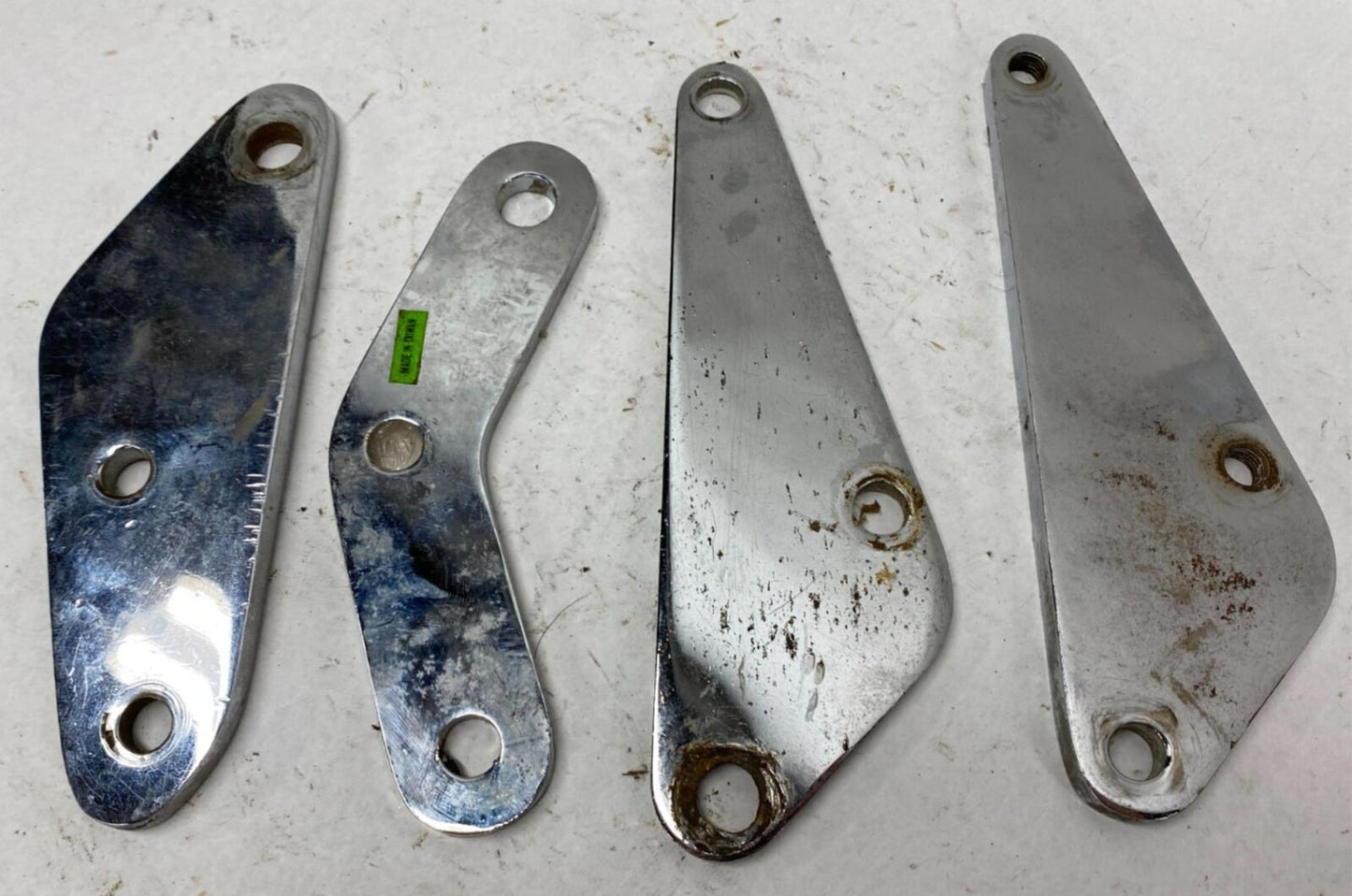 Harley Lot of Chrome Foot Forward Mid Control Mounting Plates Brackets