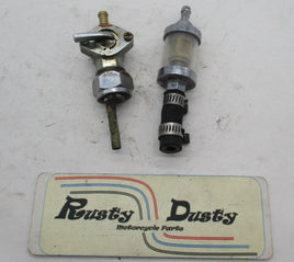 Harley Davidson Fuel Gas Valve Petcock with Chrome Filter