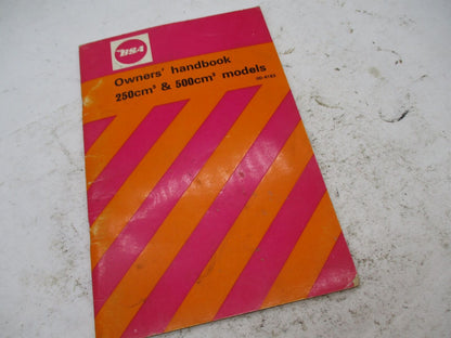 Vintage Original BSA 250 and 500 Owner's Handbook 00-4183
