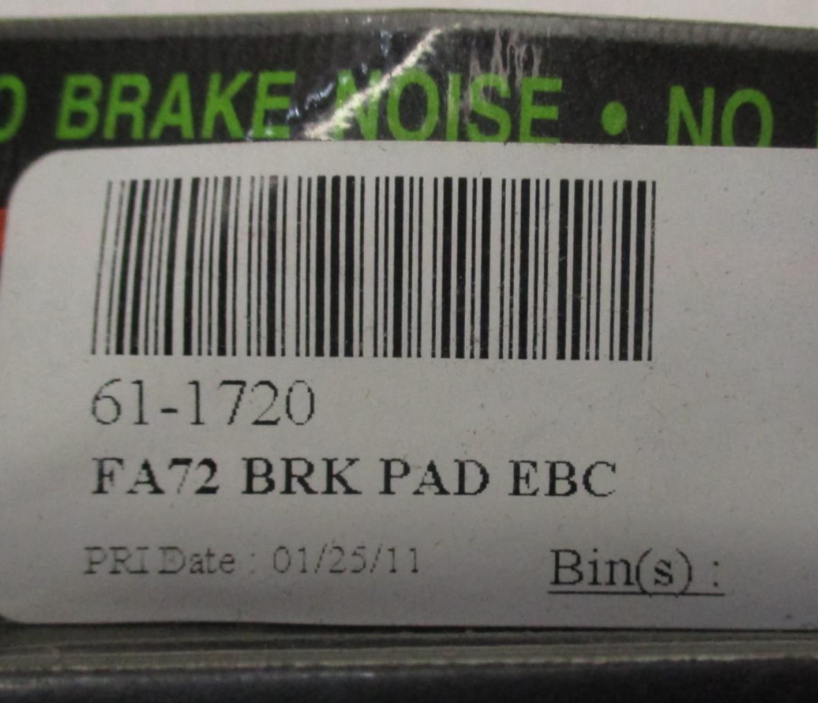 EBC 61-1720 FA72 Brake Pad Harley Davidson