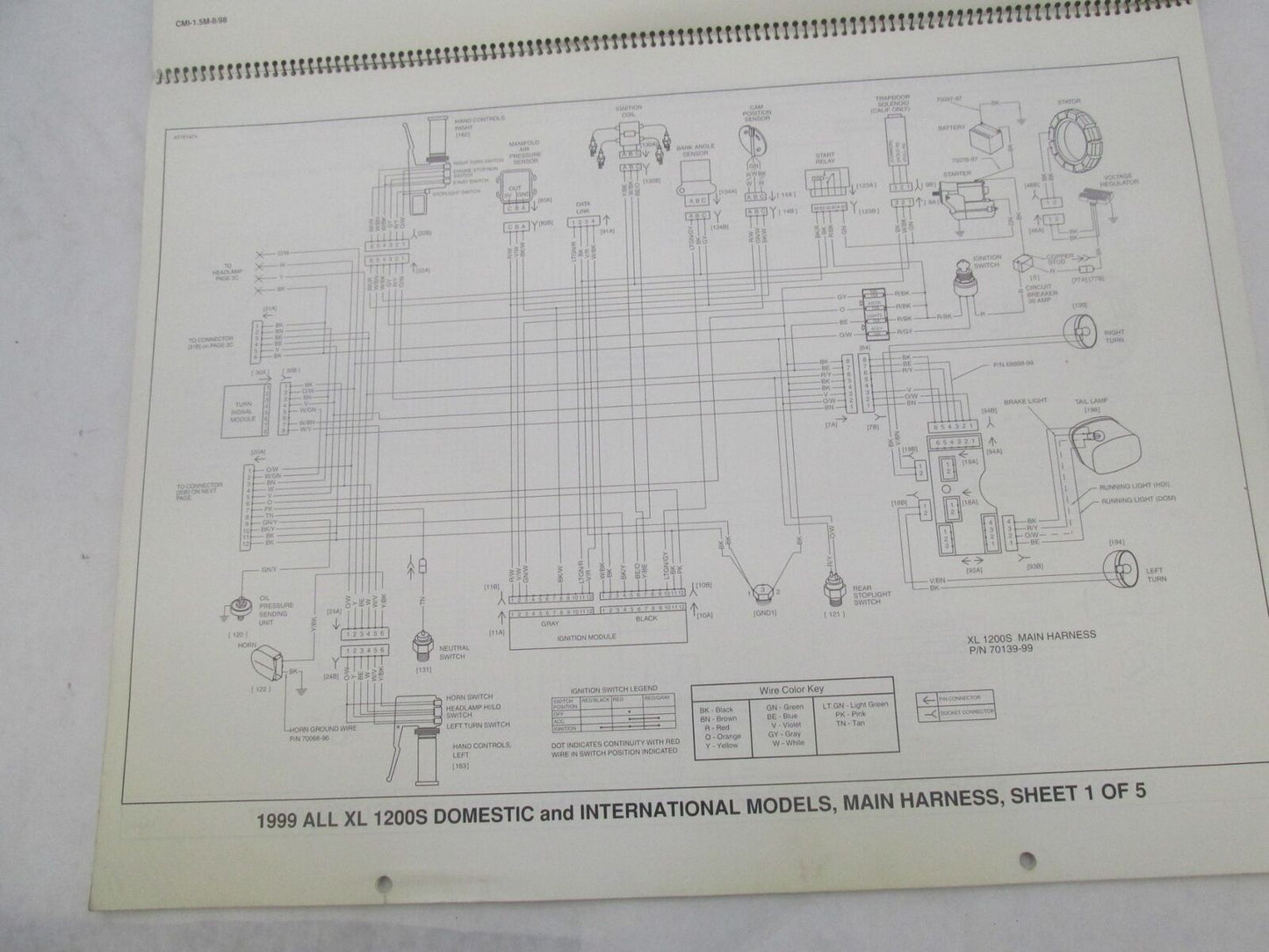 Harley Davidson Official Factory 1999 All Models Wiring Diagrams 99949-99