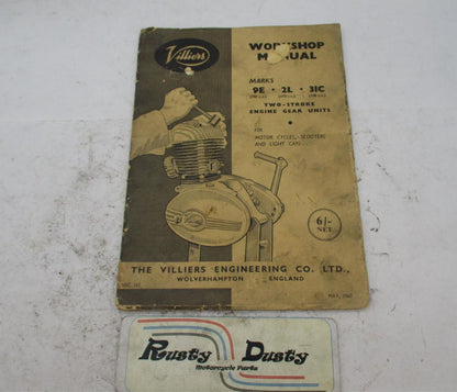 Villers Motor Cycles and Scooters 1960 Engine-Gear Units Workshop Manual