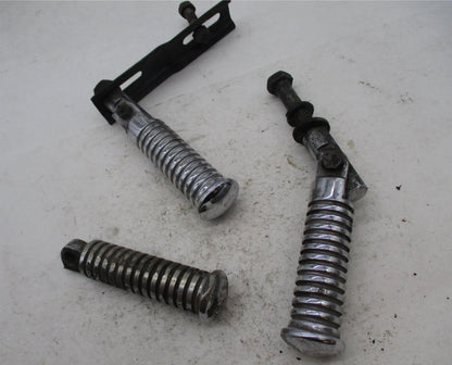 Mixed Lot of 3 Harley Davidson Round Foot Pegs Footrests w/ Brackets Chopper