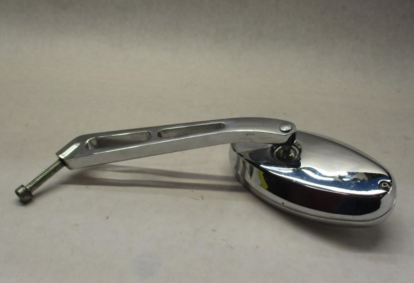 Harley Davidson Left Side Chrome Slotted Oval Shaped Mirror